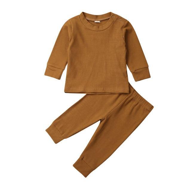 Everyday Ribbed Set - Mustard - My Eco Tot 
