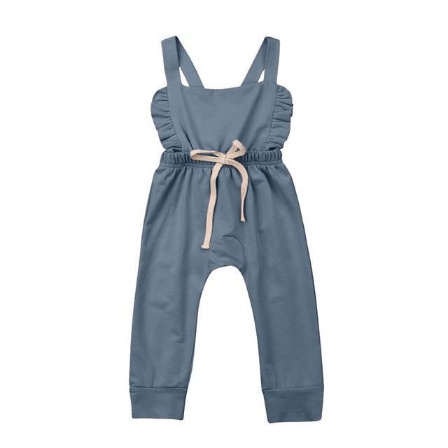 Bella Backless Ruffled Overalls - My Eco Tot 