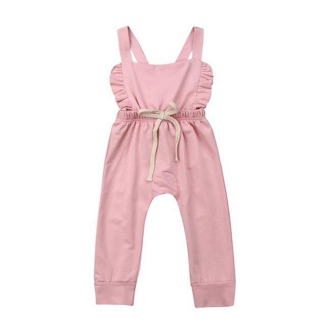 Bella Backless Ruffled Overalls - My Eco Tot 